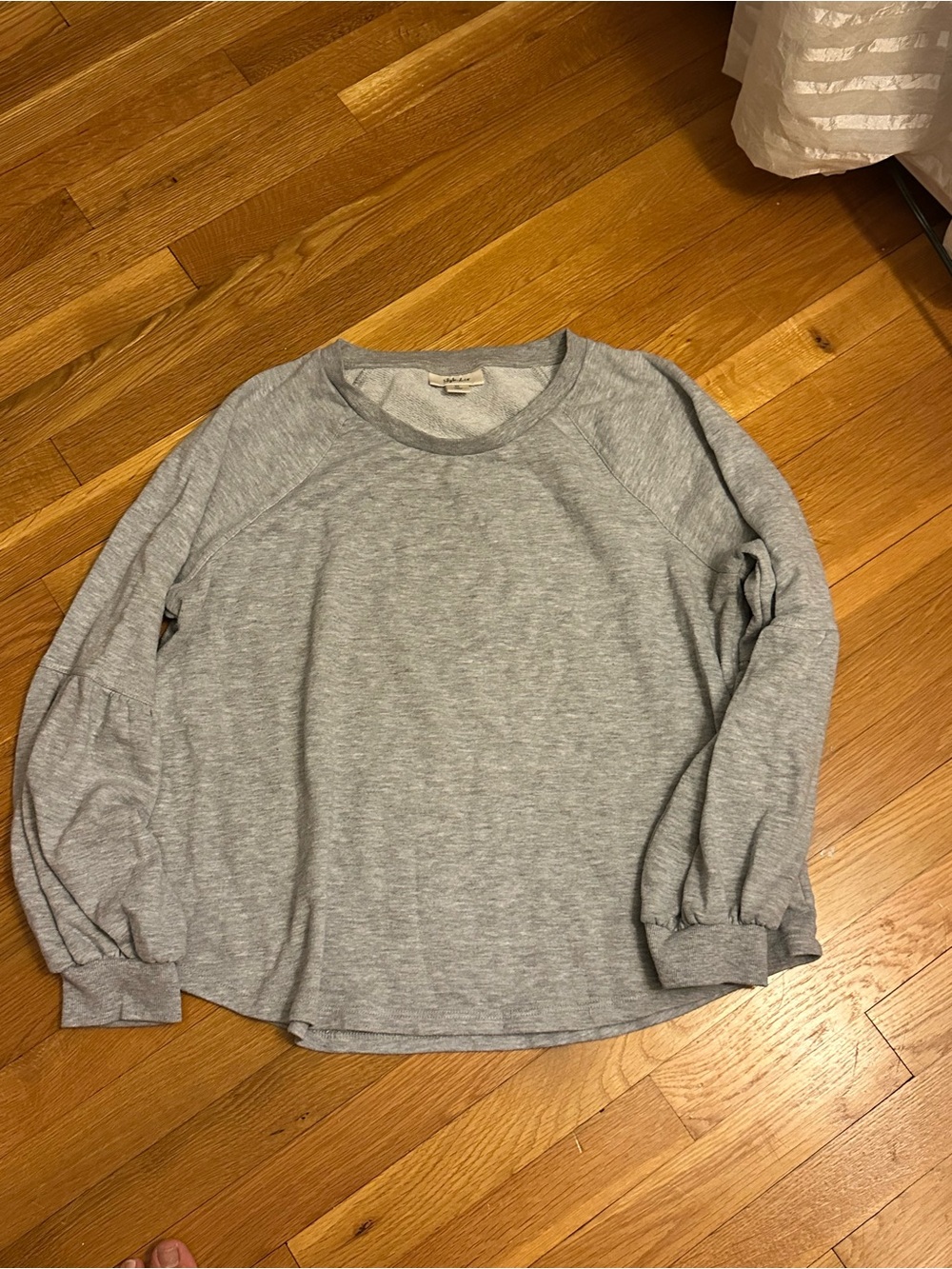 Style & Co. Light Heather Gray Raglan Pullover Sweatshirt
